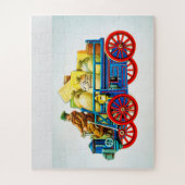 Frohe Weihnachten Oldtimer Puzzle (Vertikal)