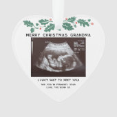 Frohe Weihnachten Oma Baby Scan Keepake Ornament (Vorderseite)