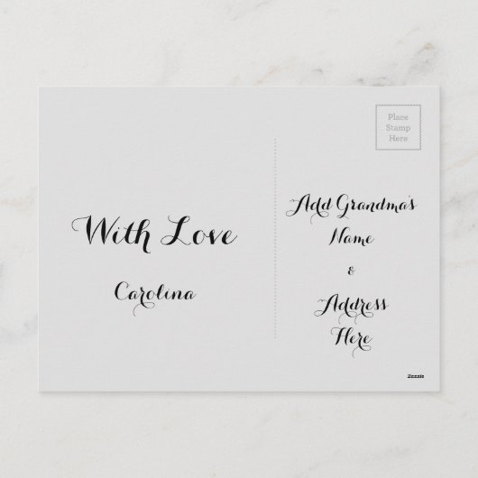 Frohe Weihnachten Oma Chalkboard Typografie (Rückseite)