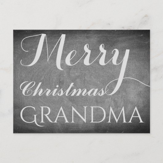 Frohe Weihnachten Oma Chalkboard Typografie (Vorderseite)
