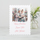 Frohe Weihnachten Oma Einladung (Stehend Vorderseite)