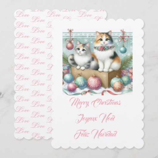 Frohe Weihnachten Oma Einladung (Vorne/Hinten)