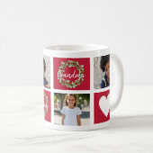 Frohe Weihnachten Oma Foto Collage Kaffeetasse (VorderseiteRechts)