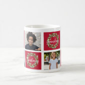Frohe Weihnachten Oma Foto Collage Kaffeetasse (Mittel)