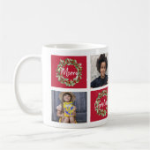 Frohe Weihnachten Oma Foto Collage Kaffeetasse (Links)