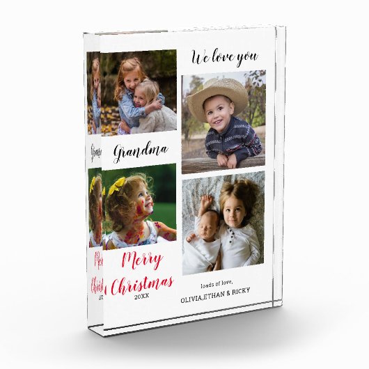 Frohe Weihnachten Oma Foto Collage Keepake (Links)