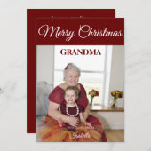 Frohe Weihnachten Oma Foto Gedicht (Vorne/Hinten)