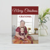 Frohe Weihnachten Oma Foto Gedicht (Stehend Vorderseite)