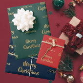 Frohe Weihnachten Oma | Happy Holidays Geschenkpapier Set