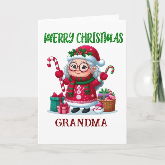 Frohe Weihnachten Oma Karte (Vorderseite)