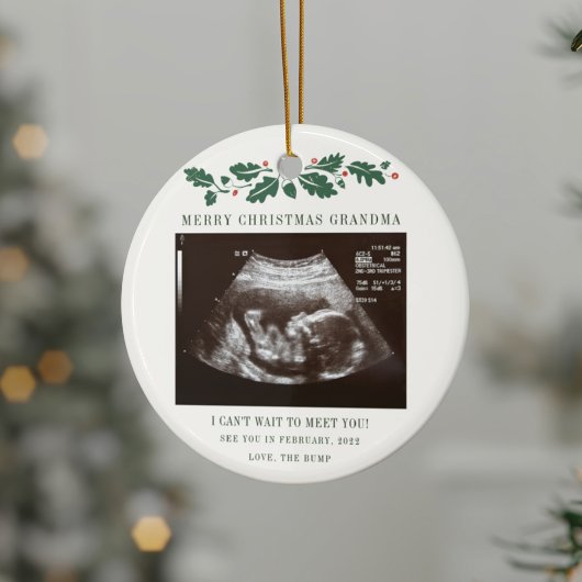 Frohe Weihnachten Oma Pregnancy Baby Scan Keramik Ornament