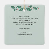 Frohe Weihnachten Oma Schwangerschaft Ultrasound F Keramikornament (Rückseite)