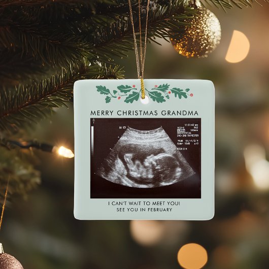 Frohe Weihnachten Oma Schwangerschaft Ultrasound F Keramikornament