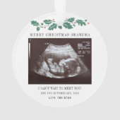 Frohe Weihnachten Oma Schwangerschaft Ultrasound F Ornament (Rückseite)