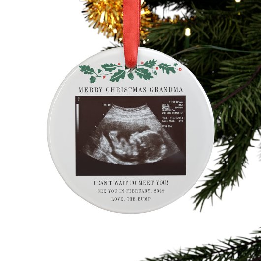 Frohe Weihnachten Oma Schwangerschaft Ultrasound F Ornament