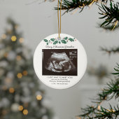 Frohe Weihnachten Oma Schwangerschaft Ultrasound Keramik Ornament