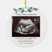 Frohe Weihnachten Oma Schwangerschaft Ultrasound Keramik Ornament (Hinten)