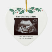 Frohe Weihnachten Oma Schwangerschaft Ultrasound Keramik Ornament (Vorne)