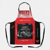 Frohe Weihnachten Oma Sonogram Baby kommt bald Schürze (Vorderseite)