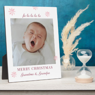 Frohe Weihnachten Oma und Opa Foto Fotoplatte