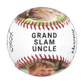 Frohe Weihnachten Onkel Foto Baseball (Rückseite)