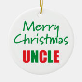 Frohe Weihnachten Onkel Foto Ornament (Vorne)