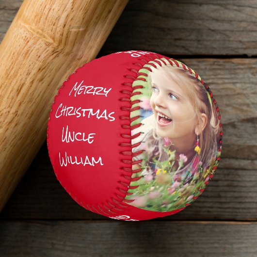 Frohe Weihnachten Onkel Foto Red Baseball