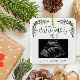 Frohe Weihnachten Onkel Ultrasound Foto Keramikornament