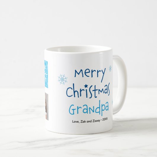 Frohe Weihnachten Opa 2 Foto Custom Tasse (VorderseiteRechts)