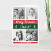 Frohe Weihnachten Opa | Foto-Farbblockgitter (Vorderseite)