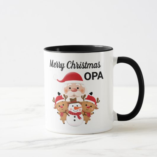 Frohe Weihnachten OPA Geschenk Tasse (Rechts)