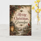 Frohe Weihnachten Opa Karte (Gelbe Blume)