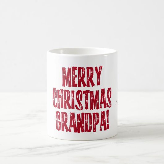 Frohe Weihnachten Opa! Typografie von Festivals Kaffeetasse (Mittel)