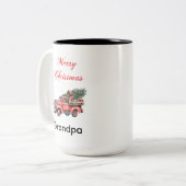 Frohe Weihnachten Opa Zweifarbige Tasse (Vorderseite Links)