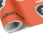 Frohe Weihnachten Orange Eyes Zombie 2 Geschenkpapier (Rolleneckpunkt)
