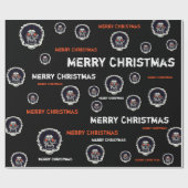 Frohe Weihnachten Orange Eyes Zombie Geschenkpapier (Flach)