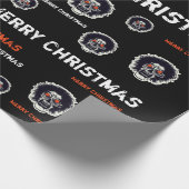 Frohe Weihnachten Orange Eyes Zombie Geschenkpapier (Ecke)