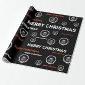 Frohe Weihnachten Orange Eyes Zombie Geschenkpapier (Ungerollt)