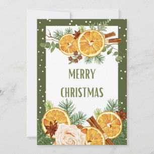 Frohe Weihnachten Orange Gewürz Zimt
