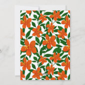 Frohe Weihnachten | Orange Red Florals Foto (Rückseite)