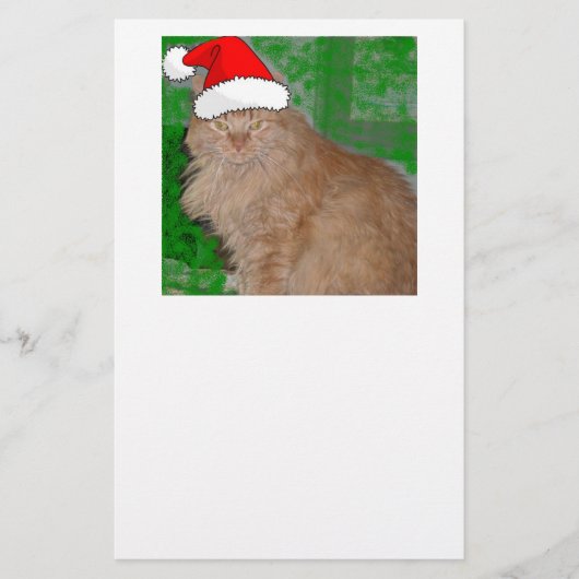 Frohe Weihnachten Orange Tabby Kitten Briefpapier (Vorderseite)