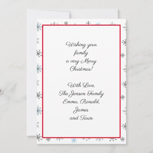 Frohe Weihnachten | Orangefarbene Katze mit Poinse (Rückseite)