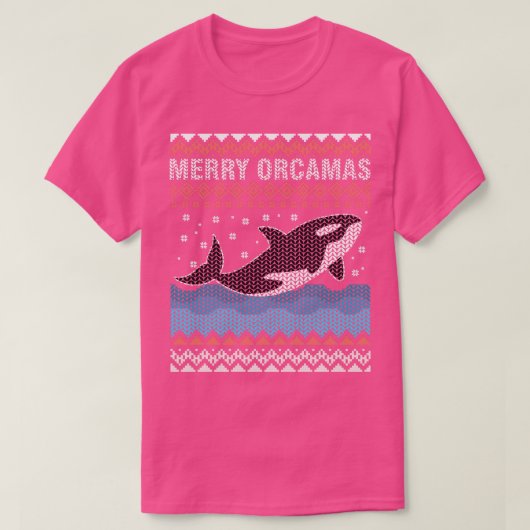 Frohe Weihnachten Orca Whale Ugly Weihnachten als T-Shirt (Design vorne)