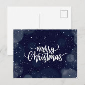 Frohe Weihnachten Original Blue Holiday Card (Vorne/Hinten)