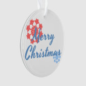 Frohe Weihnachten Ornament (Vorderseite)