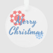 Frohe Weihnachten Ornament (Rückseite)