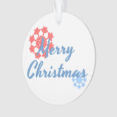 Frohe Weihnachten Ornament (Vorderseite)