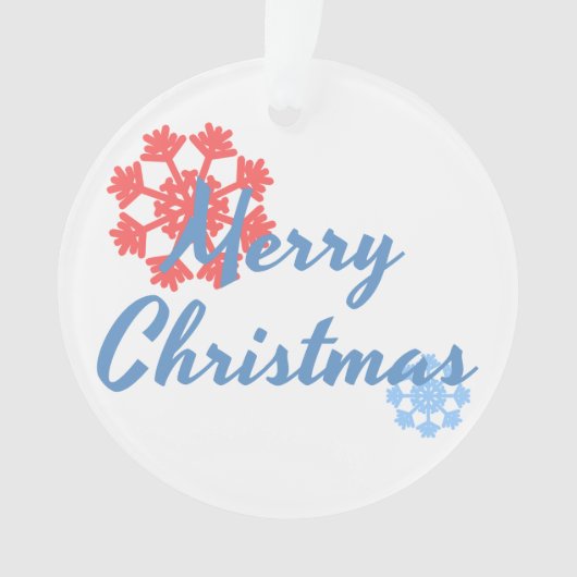 Frohe Weihnachten Ornament (Vorderseite)