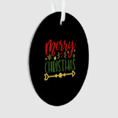 Frohe Weihnachten Ornament (Vorderseite)
