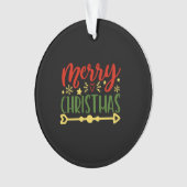 Frohe Weihnachten Ornament (Vorderseite)